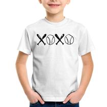 Camiseta Infantil Xoxo Baseball - Foca na Moda