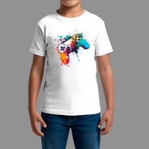 Camiseta Infatil 100% Algodão Casual Estilosa Manga Curta Control Cores