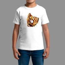 Camiseta Infatil 100% Algodão Moda De Rua Confortável Gola Redonda Baisebol