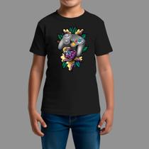 Camiseta Infatil Algodão Casual Moda De Rua Manga Curta Control Cin