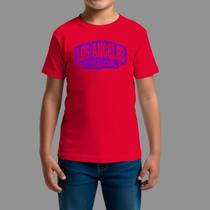 Camiseta Infatil Básica Masculina Streetwear Moda De Rua Confortável Gola Redonda California Los