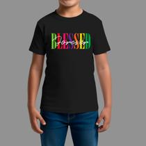 Camiseta Infatil Básica Masculina Streetwear Moda De Rua Manga Curta Gola Redonda Blessed