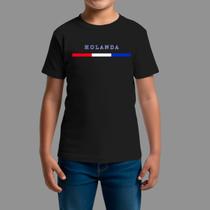 Camiseta Infatil Masculina Streetwear Casual Manga Curta Holanda