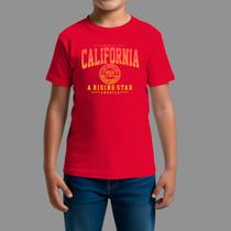Camiseta Infatil Streetwear Básica Casual Manga Curta Gola Redonda California West