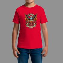 Camiseta Infatil Streetwear Casual Confortável Gola Redonda Eagles