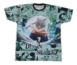 Camiseta Inosuke Demon Slayer Kimetsu No Yaiba Blusa Adulto Unissex Lu095t BM Camiseta Inosuke Demon Slayer Kimetsu No Yaiba Blusa Adulto Unissex Lu095t BM