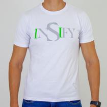 Camiseta Insify Logo Snake Branca 100% Algodão