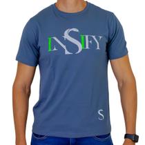 Camiseta Insify Logo Snake Cinza Escuro 100% Algodão