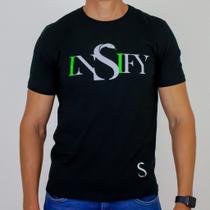 Camiseta Insify Logo Snake Preta 100% Algodão