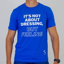 Camiseta Insify Slogam Azul 100% Algodão