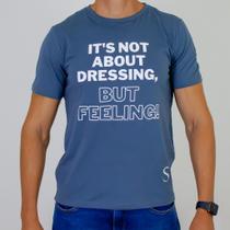 Camiseta Insify Slogam Cinza Escuro 100% Algodão