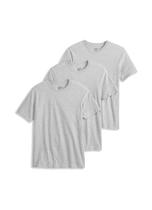 Camiseta íntima masculina Jockey Classic com gola redonda, pacote com 3, cinza, 2GG