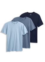 Camiseta íntima masculina Jockey Classic de gola redonda, pacote com 3 unidades, tamanho M, azul marinho