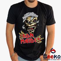 Camiseta Iron Maiden 100% Algodão Rock Geeko