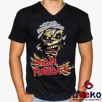 Camiseta Iron Maiden 100% Algodão Rock Geeko