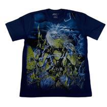 Camiseta Iron Maiden After Death Oficial Azul Marinho Tspre117
