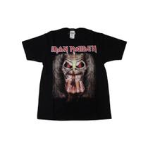 Camiseta Iron Maiden Blusa Preta Unissex Banda de Rock E563 BM