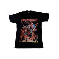 Camiseta Iron Maiden Blusa Preta Unissex Banda de Rock England Bw159 BM