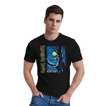 Camiseta Iron Maiden Caveira Arvore Lua Camisa Estampada Básica Unissex Camiseta Iron Maiden Caveira Arvore Lua Camisa Estampada Básica Unissex