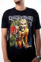 Camiseta Iron Maiden Coração Camisa Estampada Básica Unissex