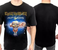 Camiseta Iron Maiden Of0024 Blusa Oficial Licenciado Banda de Rock BM