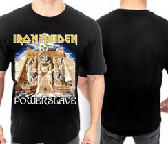 Camiseta Iron Maiden Powerslave Blusa Oficial Licenciado Banda de Rock Of0068 BM