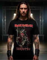 Camiseta Iron Maiden Senjutsu Eddie Samurai Estampa Dtf