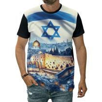 Camiseta Israel Bandeira País Muro Das Lamentações Jerusalém