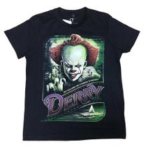 Camiseta It O Palhaço Pennywise Derry Série Filme De Terror BM Camiseta It O Palhaço Pennywise Derry Série Filme De Terror BM