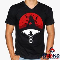 Camiseta Itachi Uchiha 100% Algodão Naruto Anime Geeko