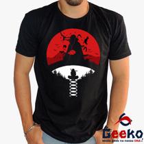 Camiseta Itachi Uchiha 100% Algodão Naruto Anime Geeko