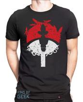 Camiseta Itachi Uchiha Naruto Camisa Anime Clássico Geek