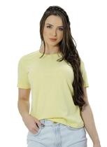 Camiseta Ixória Básica Feminina Gola Redonda Amarela Camiseta Ixória Básica Feminina Gola Redonda Amarela