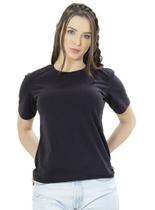 Camiseta Ixória Básica Feminina Gola Redonda Preta
