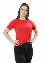 Camiseta Ixória Básica Feminina Gola Redonda Vermelha Camiseta Ixória Básica Feminina Gola Redonda Vermelha