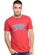 Camiseta Izod Masculina Slim Fit Logo Vermelha