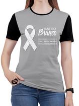 Camiseta Janeiro Branco PLUS SIZE Feminina Blusa Laço