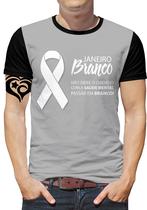 Camiseta Janeiro Branco PLUS SIZE Masculina Blusa