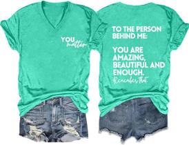 Camiseta JBF Cloth You Matter to The Person Behind Me verde 3GG Camiseta JBF Cloth You Matter to The Person Behind Me verde 3GG