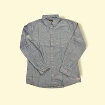 Camiseta Jeans Juvenil Menino Moda Manga Longa Look