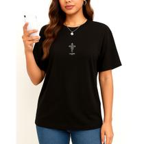 Camiseta Jesus a Luz do Mundo Cruz 100% Algodão