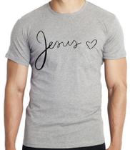 Camiseta Jesus coração Blusa criança infantil juvenil adulto camisa tamanhos