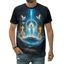 Camiseta Jesus Cristo Fé Amor Esperança Luz Vida Salvação