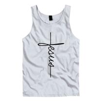 Camiseta Jesus Fé Gospel Gratidão Regata