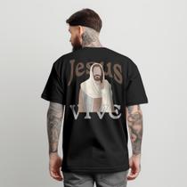Camiseta Jesus Oversized Streetwear Masculina 30.1 Premium Camiseta Jesus Oversized Streetwear Masculina 30.1 Premium