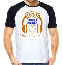 Camiseta jesus tocou meu coração evangelico igreja
