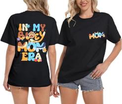 Camiseta JIELAFIC in My Mom Era para mulheres com estampa de pata de cachorro