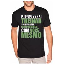 Camiseta Jiu Jitsu Camisa 100% Algodão 30,1 Penteado