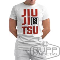 Camiseta Jiu Jitsu Camisa Masculina Jiujitsu Bjj Vale Tudo Artes Marciais MMA 100% Algodão