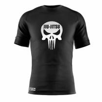 Camiseta Jiu Jitsu Skull - Dry Fit UV-50+ - Preta